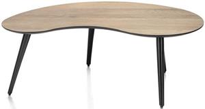 Maze salontafel 100 x 59 cm - niervormig - hoogte 39 cm - railway brown