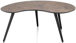 Maze salontafel 100 x 59 cm - niervormig - hoogte 46 cm - roest