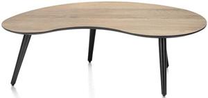 Maze salontafel 100 x 59 cm - niervormig - hoogte 32 cm - railway brown