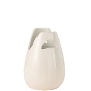 J-Line Vaas Handvat Keramiek Wit Small
