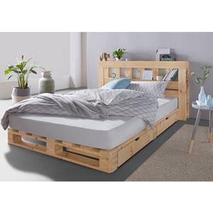 Home affaire Palletbed Alasco gecertificeerd massief hout, uit te breiden tot tweepersoons- of familiebed