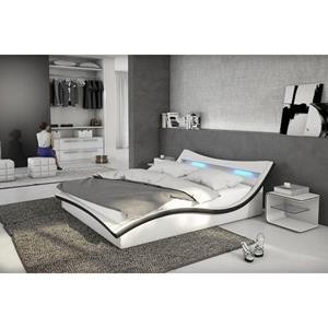 SalesFever Polsterbett, mit LED-Beleuchtung im Kopfteil, Design Bett in moderner Optik