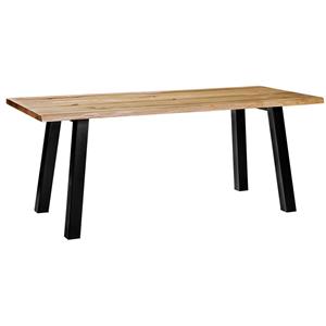 Vega Tafel Alvar; 180x80x77 cm (LxBxH); Tafelblad bruin, frame zwart; rechthoekig