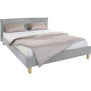 OTTO products Polsterbett Heddi, in 5 Breiten: von 90cm-200cm, Biese am Kopfteil, Strukturstoff