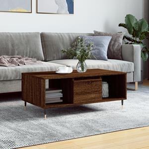 VidaXL Salontafel 90x50x36,5 cm bewerkt hout bruin eikenkleur