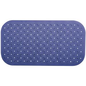 MSV Douche/bad Anti-slip Mat Badkamer - Rubber - Blauw - 36 X 65 Cm