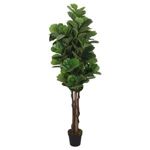 VidaXL Kunstplant vijgenboom 134 bladeren 120 cm groen