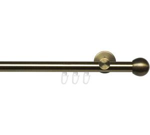 Liedeco Gardinenstange "Innenlaufgarnitur 20 mm Blues Kugel", 1 läufig-läufig, Fixmaß, Gardinenstange Komplett
