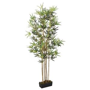 VidaXL Kunstplant bamboe 368 bladeren 80 cm groen
