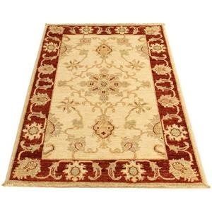 morgenland Wollteppich "Ziegler Teppich handgeknüpft beige", rechteckig