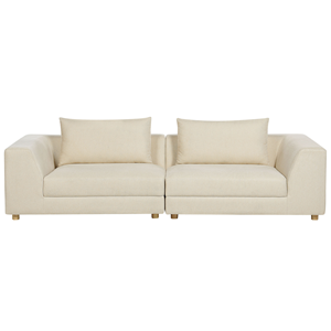 BELIANI Driezitsbank stof beige LERMON