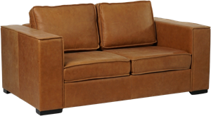 ShopX Leren bank fine 2 zits bruin zits bank bruin leer, bankstel bruine kleur