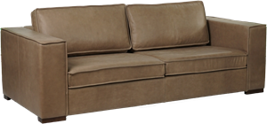 ShopX Leren bank fine 3 zits bruin zits bank bruin leer, bankstel bruine kleur
