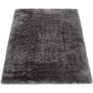 pacohome Paco Home - Hochflor Teppich Wohnzimmer Shaggy Pastell Einfarbig Weich Flauschig Anthrazit 60x100 cm