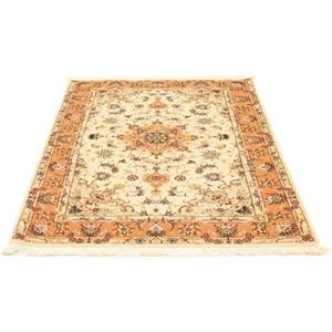 morgenland Teppich "Täbriz 50 Raj Teppich handgeknüpft beige", rechteckig, handgeknüpft
