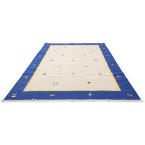 morgenland Wollteppich "Kelim Teppich handgewebt beige", rechteckig, Kurzflor