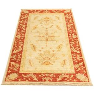 morgenland Wollteppich "Farahan Teppich handgeknüpft beige", rechteckig