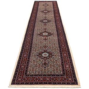 morgenland Hochflor-Läufer "Moud Medaillon Beige 290 x 81 cm", rechteckig, Unikat mit Zertifikat