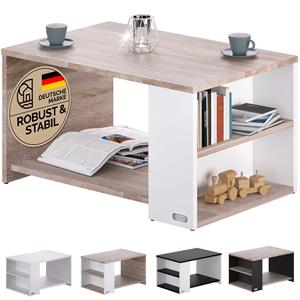 Casaria Salontafel Santa Cruz Wit/Eik 90x59x47cm