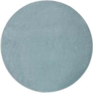 Paco Home Teppich "Porto 890", rund, Kurzflor, Uni-Farben, ideal im Wohnzimmer & Schlafzimmer