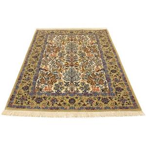 morgenland Teppich "Isfahan Teppich handgeknüpft beige", rechteckig, handgeknüpft