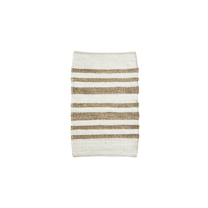 Madam Stoltz-collectie Zeegras badmat gestreept nature,wit