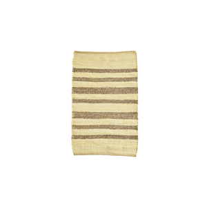 Madam Stoltz-collectie Zeegras badmat gestreept naturel, geel