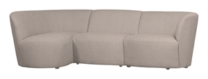 WOOOD 3-zits Loungebank Coco Links, Bouclé - Zand