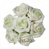 Decoflorall foam roos Emilia 6 cm. cremeGroen /Doos42 foam roos Emilia