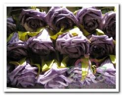 Decoflorall foam roos Lila-Paars gemel. / stuk foam roos Lila