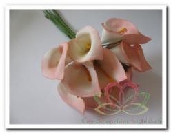 Decoflorall Calla creme-roze 3. 5*5cm. Per doosje Calla creme-roz
