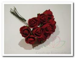 Decoflorall Mini foam roos 2 cm. rood / doos Mini foam roos