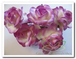 Decoflorall Mulberry roos Purple 2 tone 5 cm./pak25 Mulberry roos P