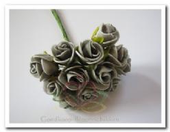 Decoflorall Mini foamroos Zilvergrijs mat / doos144 Mini foamroos 2
