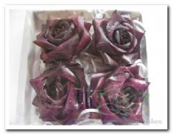 Decoflorall Doosje Waxrose Purple 10cm. 4stuks op=op Doosje Waxrose