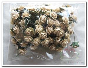 Decoflorall Mulberry Roosjes Creme 10-15 mm / PAK Mulberry Roosje