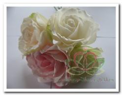 Decoflorall foamrose Sophie White Wit 14 cm. / DOOS12 foamrose Sophie