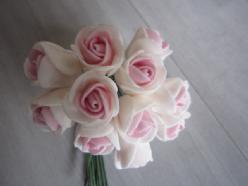 Decoflorall Mini foam roos 2 cm. cremerose / doos144 Mini foam roos