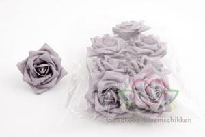 Decoflorall foamroos Purple 12 cm. 8 stuks foamroos Purple