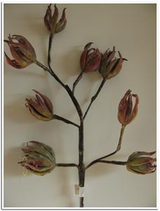 Decoflorall Magnolia x8 70cm. Rusty +Groen  foam Bloemen