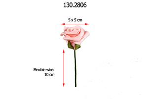 Decoflorall foamroos +/- 5 cm. Zak 25 stuks. Roze foamroos +/-5 cm.