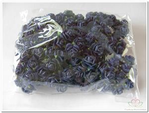 Decoflorall Mulberry Roosjes Navyblue 1cm. / PAK Mulberry Roosje