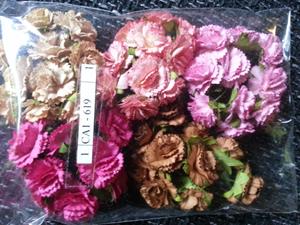 Decoflorall Mulberry Anjertjes Roze-Taupe mixed +/-20 mm / PAK50 Mulberry Roosje