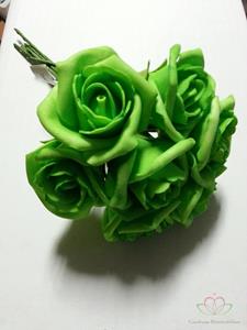 Decoflorall foam Rose Emilia 6cm. Neon Groen DOOS42 Doos 42