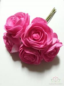 Decoflorall Camelia Ranonkel foambloem Fuchsia Neon BUNDEL 5 st Ranonkel foambloemen