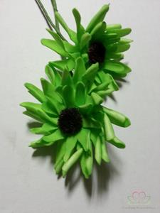 Decoflorall Aster Gerbera foambloem bundel/5st NEON Groen  Gerbera foambloemen