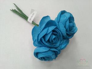 Decoflorall Camelia Ranonkel foambloem Blauw Neon DOOS 30st Ranonkel foambloemen