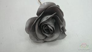 Decoflorall foam Rose Chic Grey 12cm. Per stuk OP=OP foamroos Lila 1