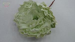 Decoflorall Pioenroos LichtGroen de luxe 12cm./ PAK4st foam op=op Pioenroos