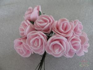 Decoflorall Mini foam roos 2, 5 cm. Zachtroze +/- 144st zak Mini foam roos